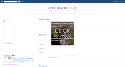 Desktop Screenshot of justgimmefive.blogspot.com