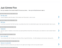 Tablet Screenshot of justgimmefive.blogspot.com