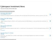 Tablet Screenshot of cyberspaceinvestmentnews.blogspot.com