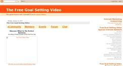 Desktop Screenshot of goal-setting-video.blogspot.com