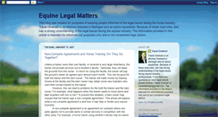 Desktop Screenshot of equinelegalmatters.blogspot.com