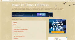 Desktop Screenshot of peaceintimesofstress.blogspot.com