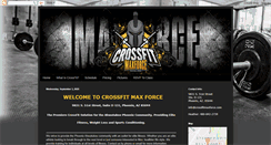 Desktop Screenshot of crossfitmaxforce.blogspot.com