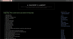 Desktop Screenshot of hackerslament.blogspot.com