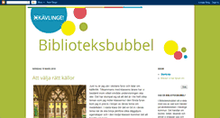 Desktop Screenshot of biblioteksbubbel.blogspot.com