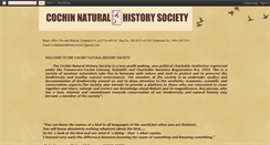 Desktop Screenshot of cochinnaturalhistorysociety.blogspot.com