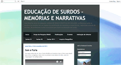 Desktop Screenshot of memoriasnaeducacaodesurdos.blogspot.com