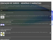 Tablet Screenshot of memoriasnaeducacaodesurdos.blogspot.com