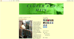 Desktop Screenshot of cloverandmain.blogspot.com
