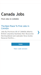 Mobile Screenshot of findjobcanada.blogspot.com