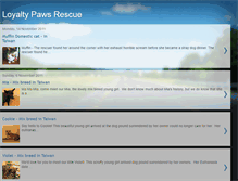 Tablet Screenshot of loyaltypawsrescue.blogspot.com