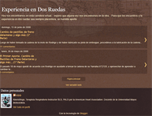 Tablet Screenshot of experienciaendosruedas.blogspot.com