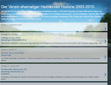 Tablet Screenshot of heimkindervereinvon2003-2010.blogspot.com