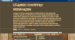 Desktop Screenshot of classiccountrymemories.blogspot.com