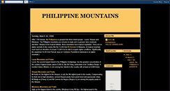 Desktop Screenshot of philippinemountains.blogspot.com