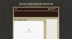 Desktop Screenshot of dearjohnmovietrailer.blogspot.com