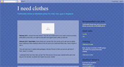 Desktop Screenshot of ineedclothes.blogspot.com