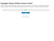 Tablet Screenshot of copiaguecareercenter.blogspot.com