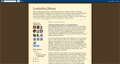 Desktop Screenshot of lostinthelibrary2.blogspot.com
