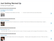 Tablet Screenshot of justgettingwarmedup.blogspot.com