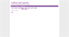 Desktop Screenshot of online-euro-sports.blogspot.com