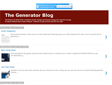 Tablet Screenshot of generatorblog.blogspot.com
