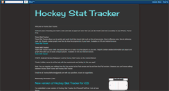 Desktop Screenshot of hockeystattracker.blogspot.com