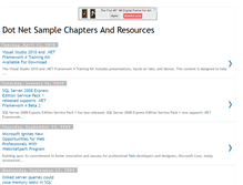 Tablet Screenshot of dotnetsamplechapters.blogspot.com