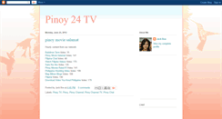 Desktop Screenshot of pinoy-24-tv.blogspot.com