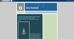 Desktop Screenshot of missthailand-world.blogspot.com