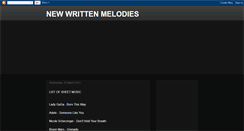 Desktop Screenshot of new-writtenmelodies.blogspot.com