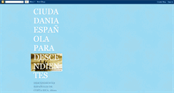 Desktop Screenshot of ciudadaniaespaolaparadescendientes.blogspot.com