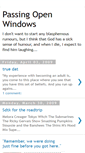 Mobile Screenshot of passanopenwindow.blogspot.com