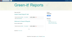 Desktop Screenshot of greenitreports.blogspot.com