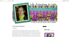 Desktop Screenshot of life-according-to-leah.blogspot.com