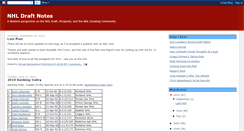 Desktop Screenshot of nhldraftnotes.blogspot.com