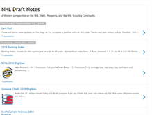 Tablet Screenshot of nhldraftnotes.blogspot.com