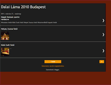 Tablet Screenshot of dalailama2010budapest.blogspot.com