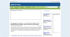 Desktop Screenshot of pets-to-love.blogspot.com