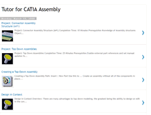 Tablet Screenshot of catiaassemblytutor.blogspot.com