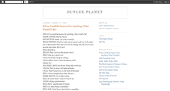 Desktop Screenshot of duplexplanet.blogspot.com