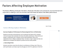 Tablet Screenshot of factors-affecting-employee-motivation.blogspot.com