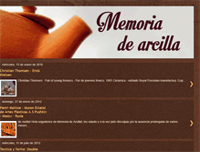 Tablet Screenshot of memoriadearcilla.blogspot.com