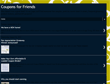 Tablet Screenshot of couponsforfriends.blogspot.com
