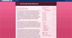Desktop Screenshot of chronicallysleepdeprived.blogspot.com