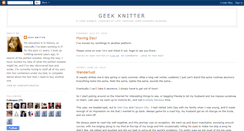 Desktop Screenshot of geekknitter.blogspot.com