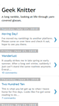 Mobile Screenshot of geekknitter.blogspot.com