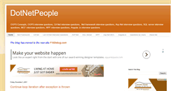 Desktop Screenshot of dotnetpeoples.blogspot.com