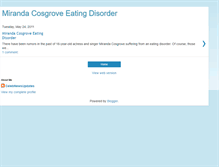 Tablet Screenshot of mirandacosgroveeatingdisorder.blogspot.com