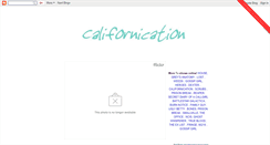 Desktop Screenshot of californication-blog.blogspot.com